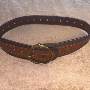 Brown leather belt